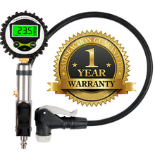 CycloSpirit Digital Bicycle Tire Inflator Gauge with Auto-Select Valve Type - Presta and Schrader Air Compressor Tool…